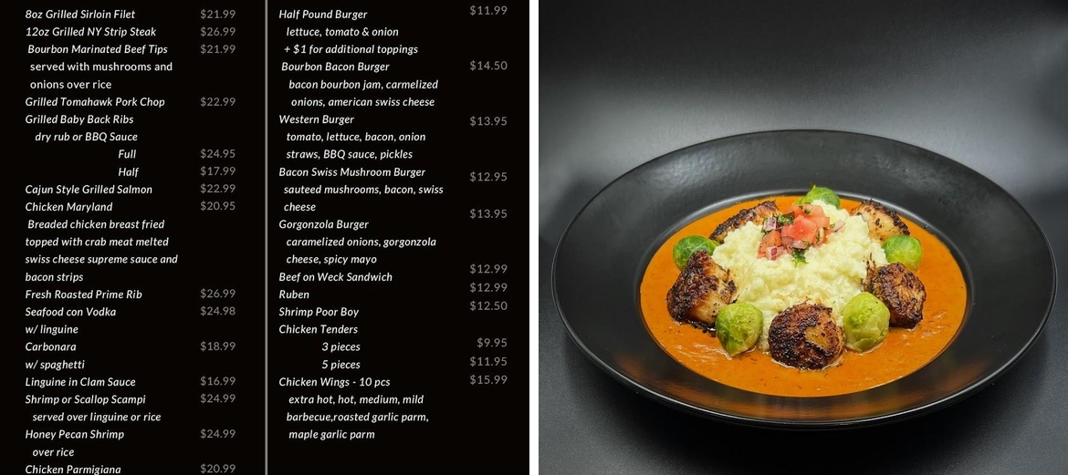 Josif's Bar & Grill Menu